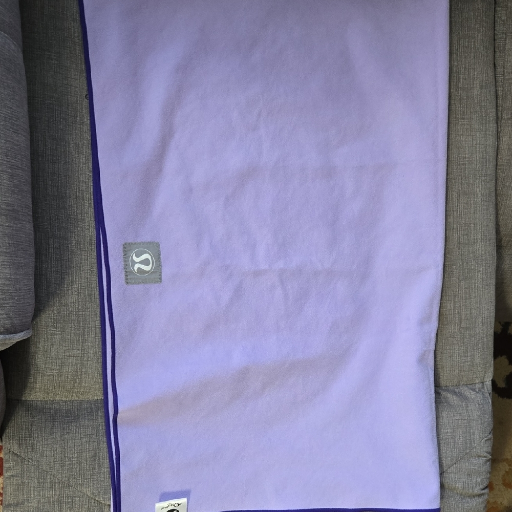 lululemon athletica Lavender Yoga Towel with Purple Trim